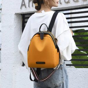 Fashion Women Color Matching Backpack Multifunction Student Shoulder Bags The Ne